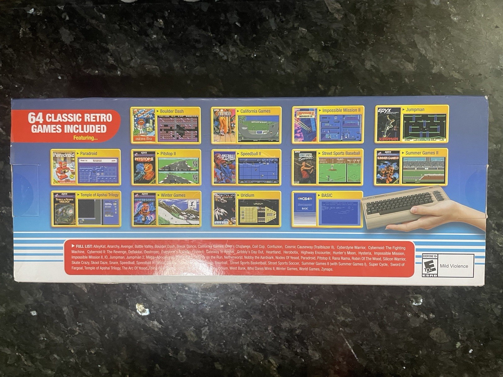 NEW C64 Mini HD Console Preloaded With 64 Built-in Games + Joystick Retro Sealed