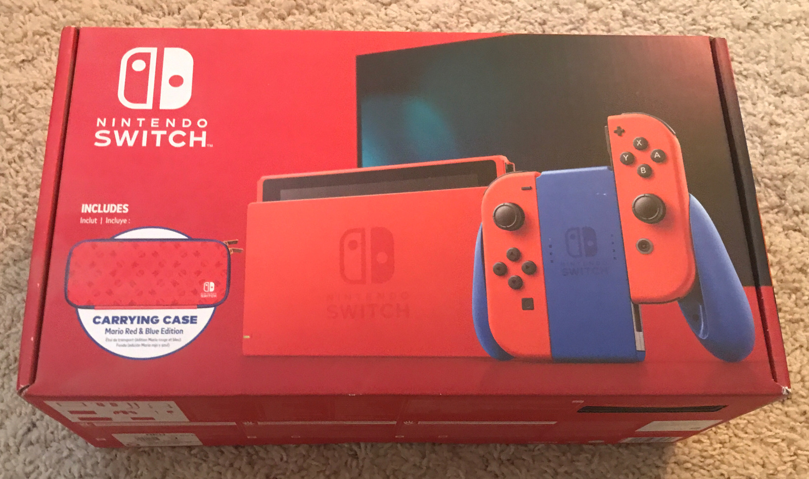 New Nintendo Switch Console – Mario Red & Blue Edition – Game/Controller Bundle