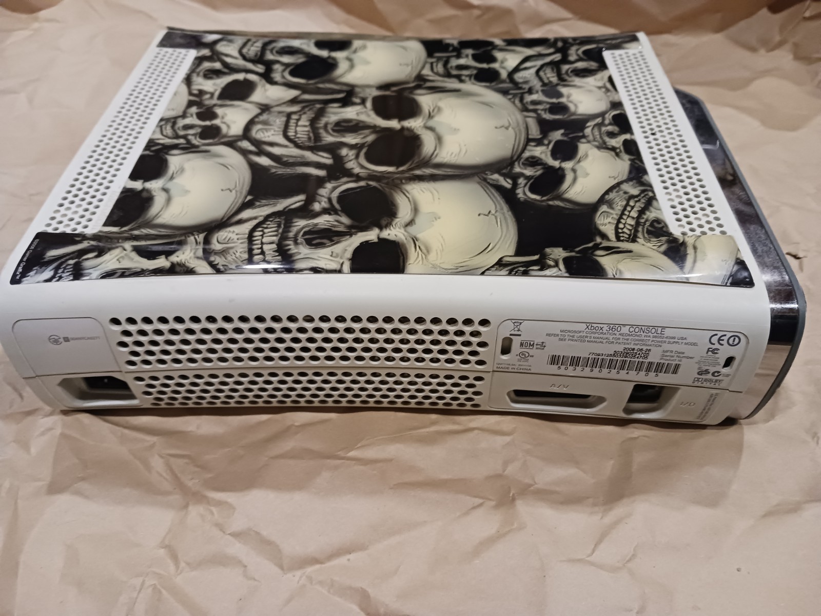 XBOX 360 Console w/ 250GB HDD & Official MS AV CABLES FOR PARTS/REPAIR AS IS