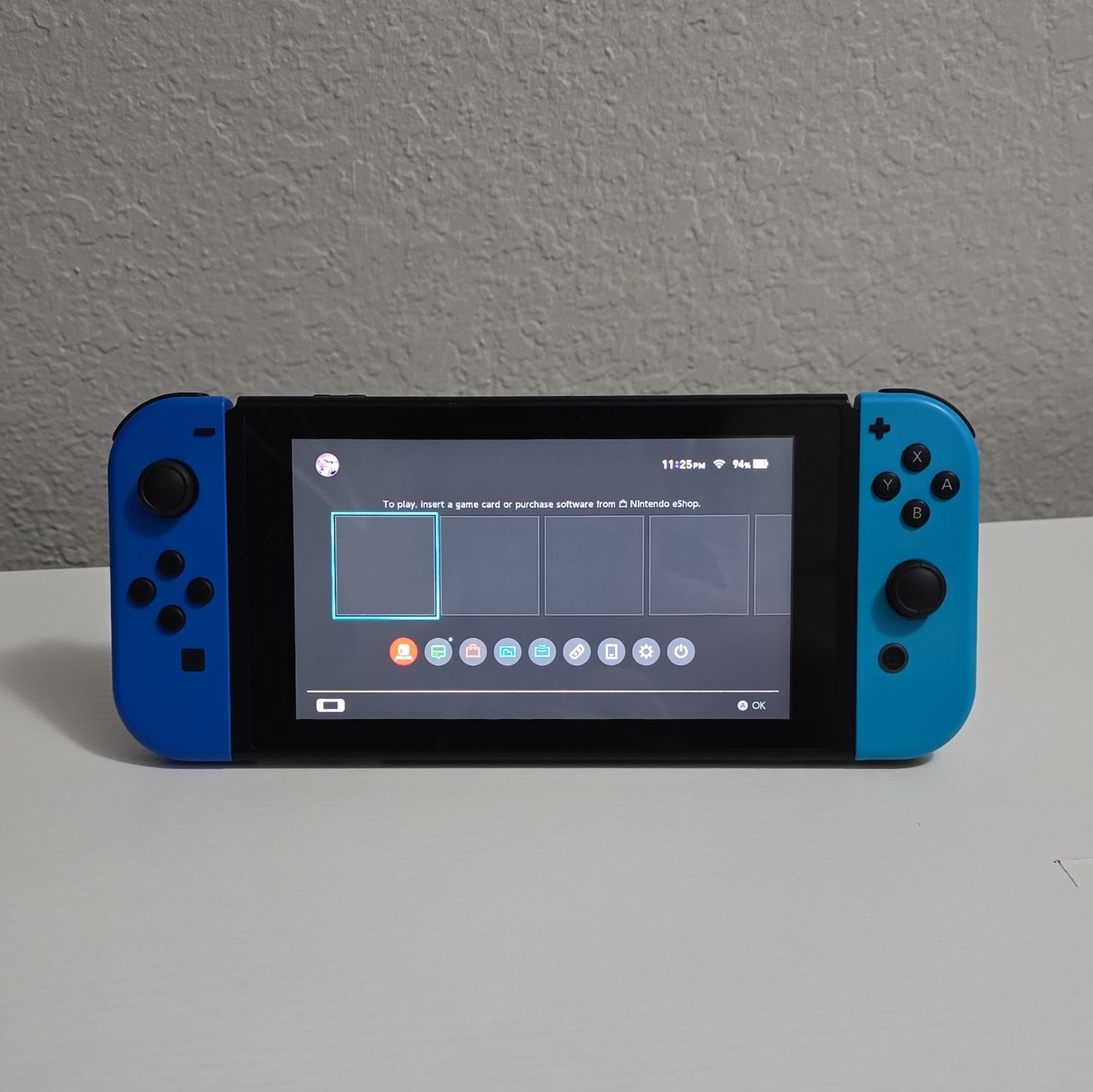 Nintendo Switch HAC-001 Console Blue Joy-Con, Dock, AC Adapter, HDMI Cable