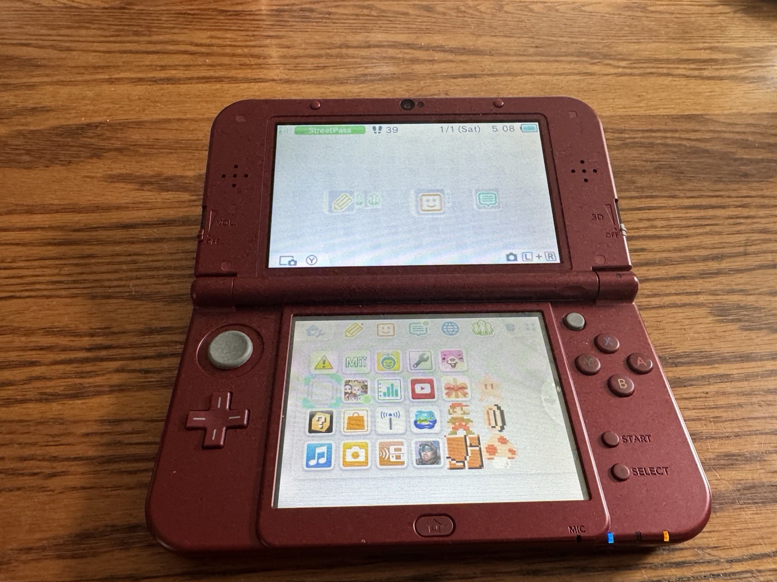 Nintendo 3DS XL Launch Edition Handheld Red Gaming System
