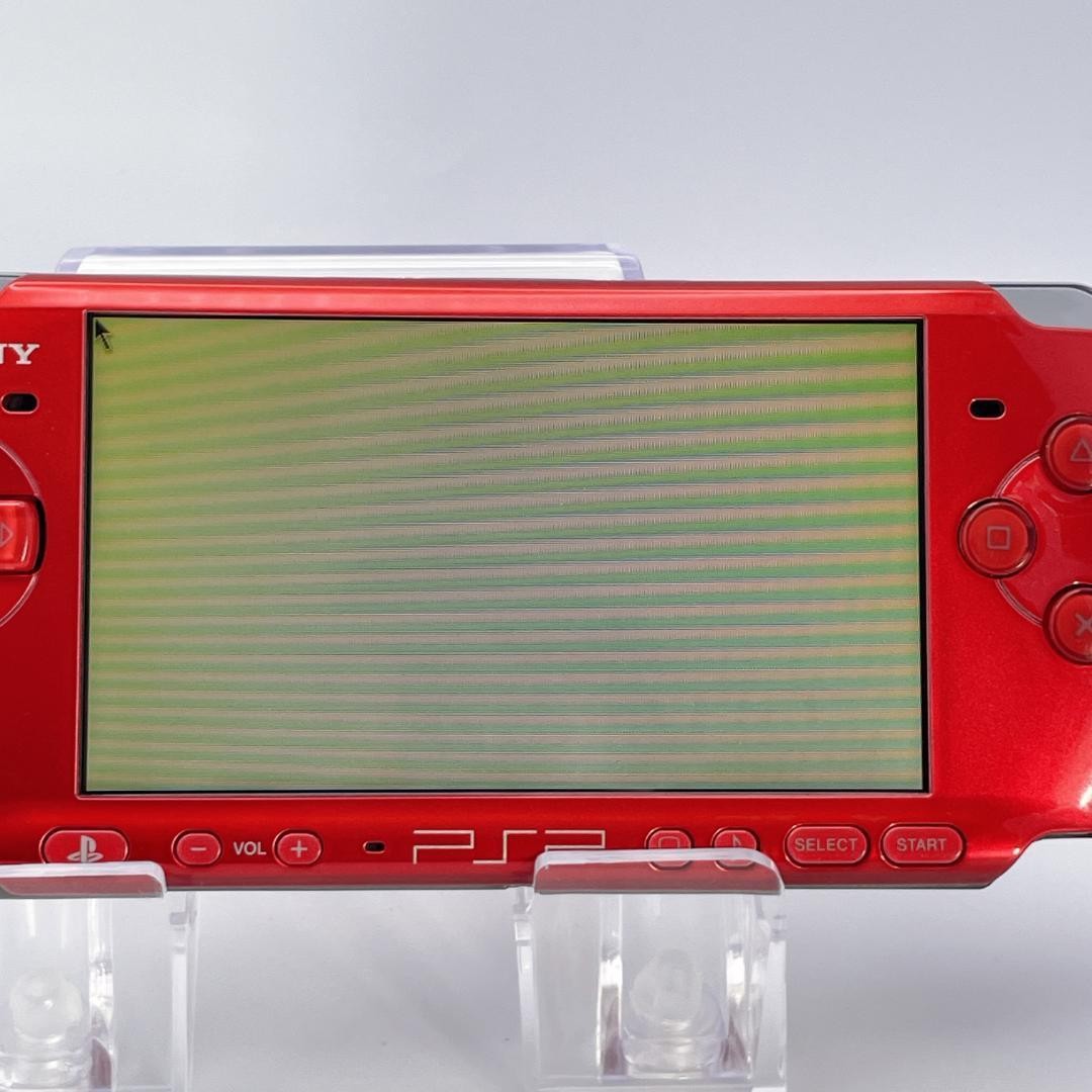 [Excellent Condition] SONY PSP-3000 Console, Radiant Red, with Charging Cable
