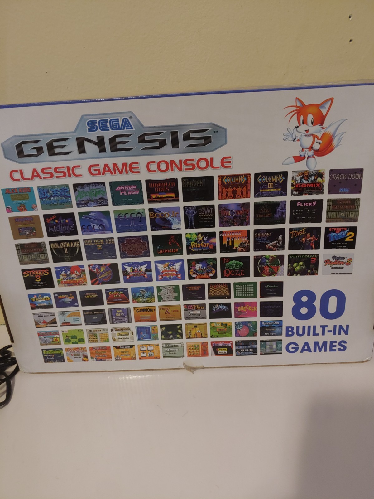 Sega Genesis Classic w/80 built in games. 2012. tested. w/ retail box 93% pkg…