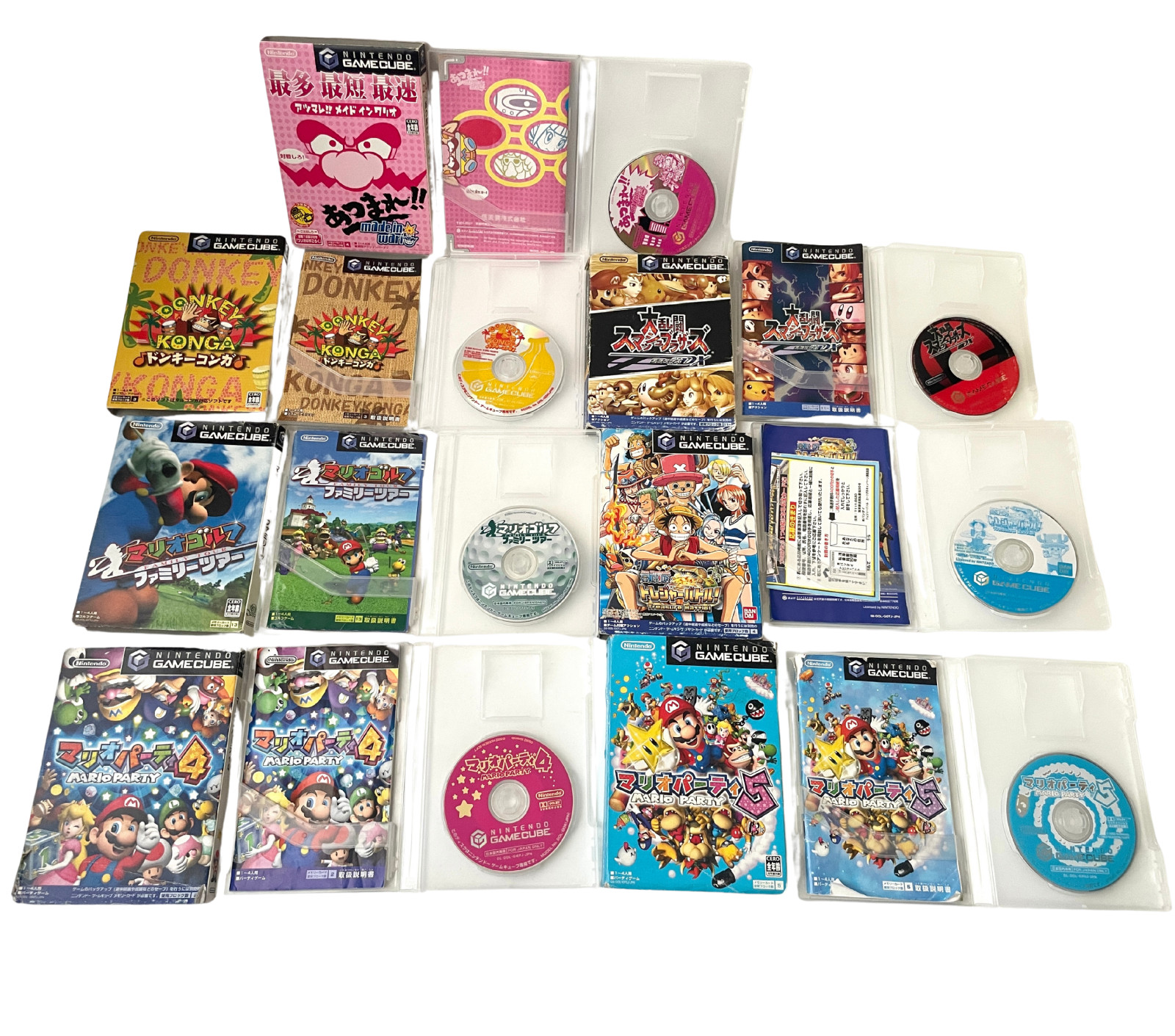 Nintendo GameCube Console DOL-001 Boxed Bundle 2 Controllers 6 Games Japan Set
