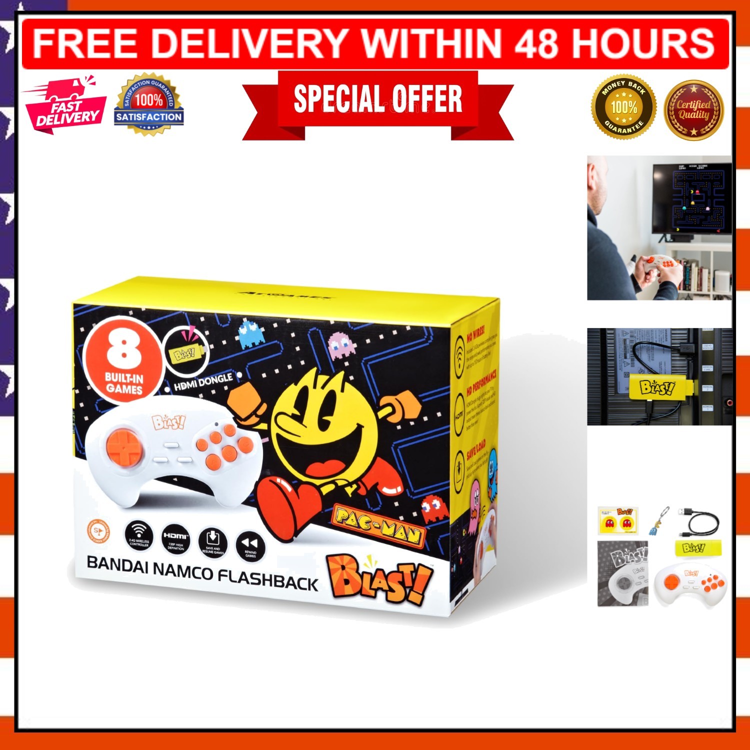 Bandai Namco Flashback Blast! – Ultimate Arcade Experience with 8 Built-in Games