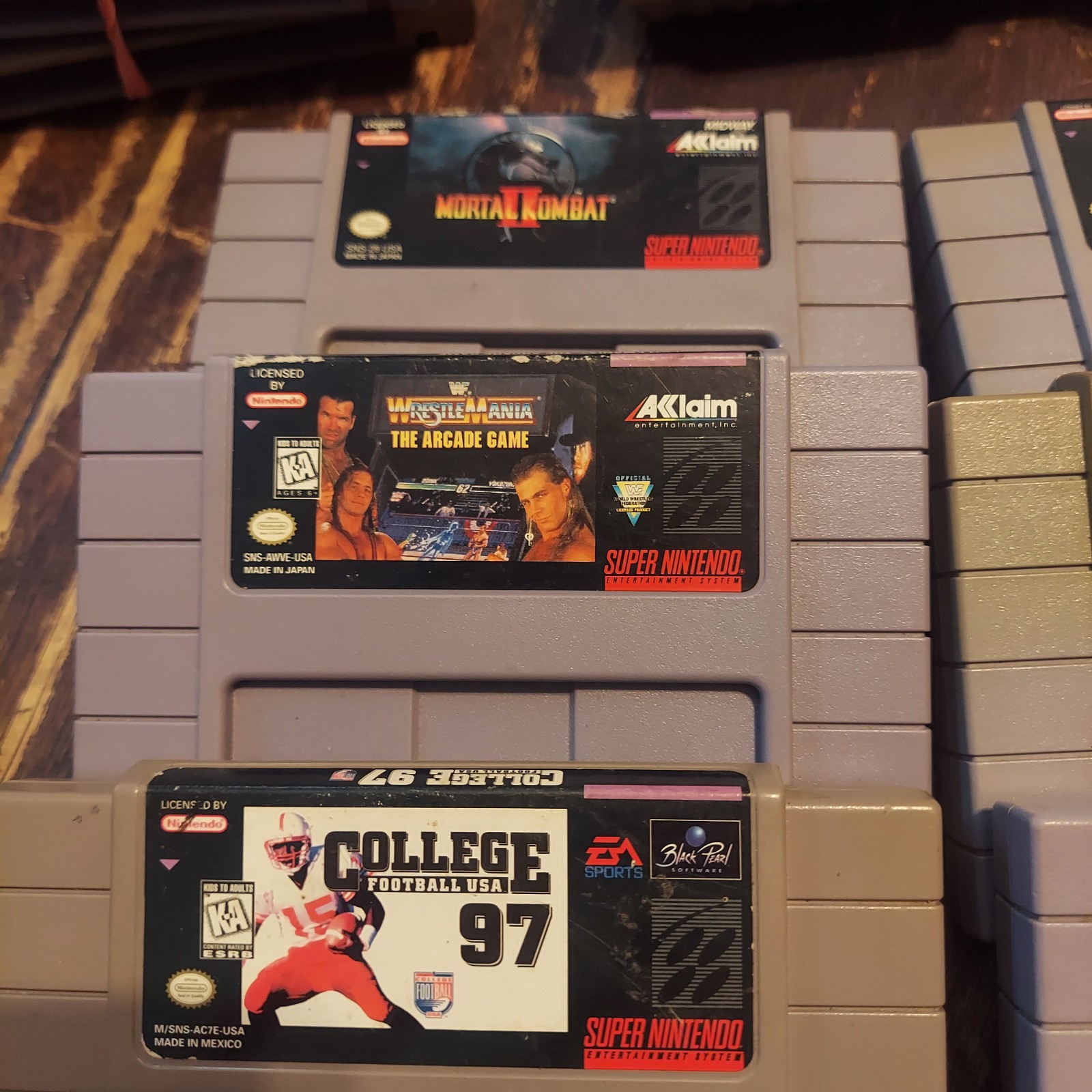 Super Nintendo SNES Console System SNS-001 Bundle With Controller & 10 Games Lot