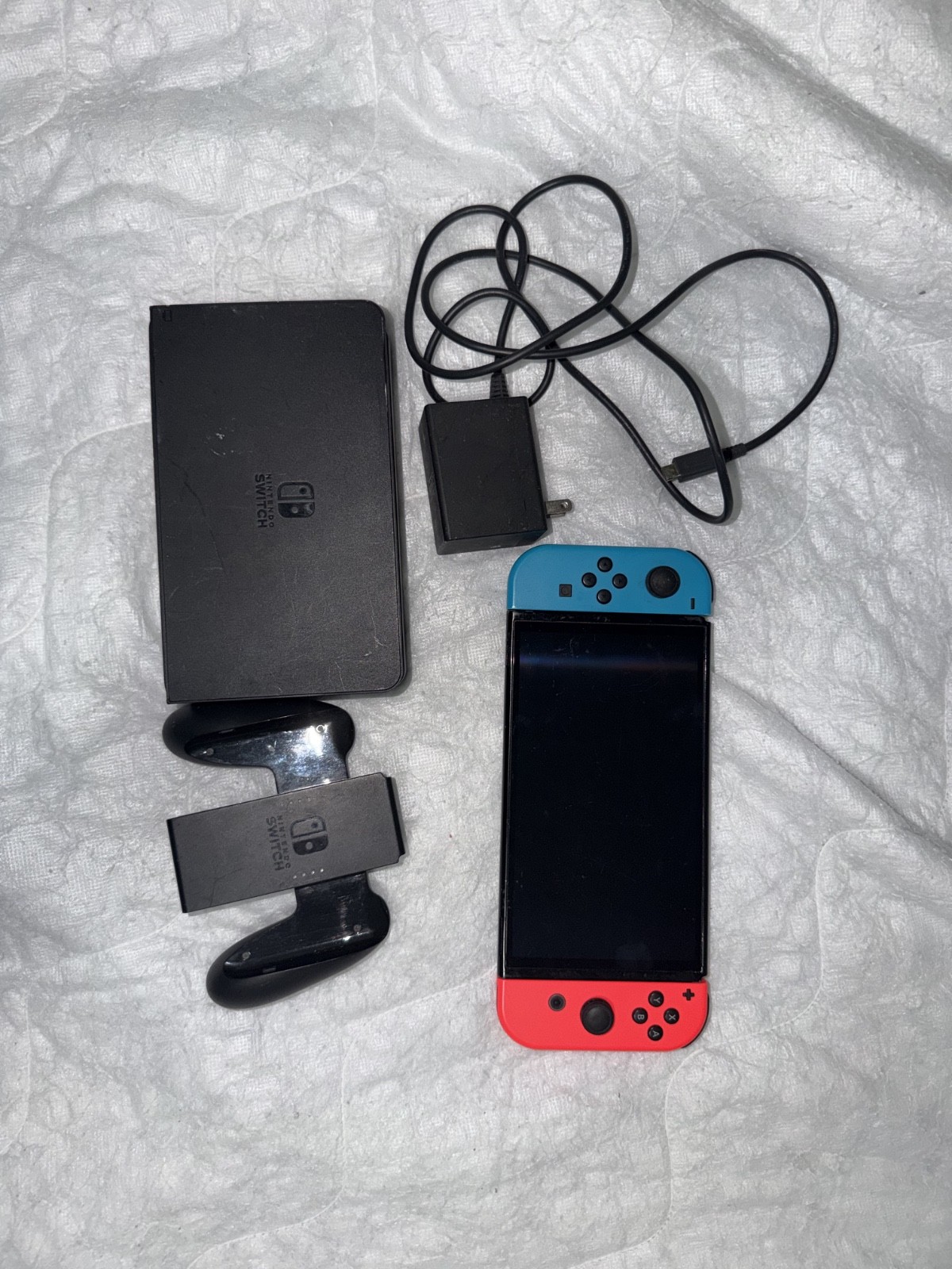 Nintendo Switch OLED Model HEG-001 Handheld Console – 64GB – Black/Neon Red/Neon