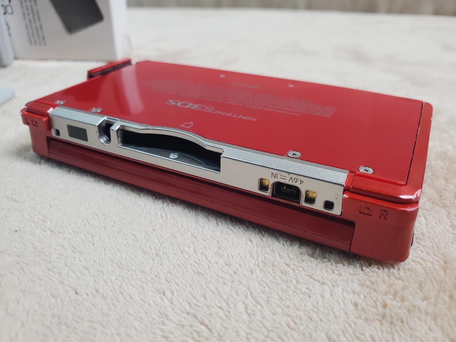 Nintendo 3DS Flame Red Handheld Console Bundle Animal Crossing New Leaf Charger