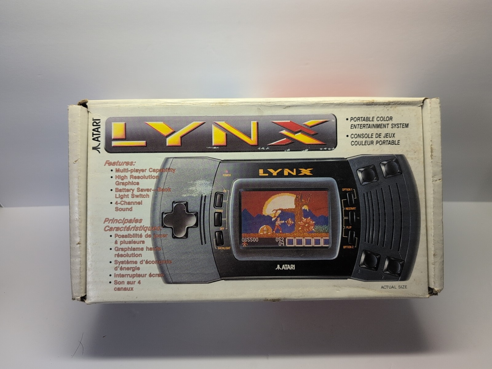 Atari Lynx Model 2 Handheld Console COMPLETE IN BOX CIB EXCELLENT WORKS READ