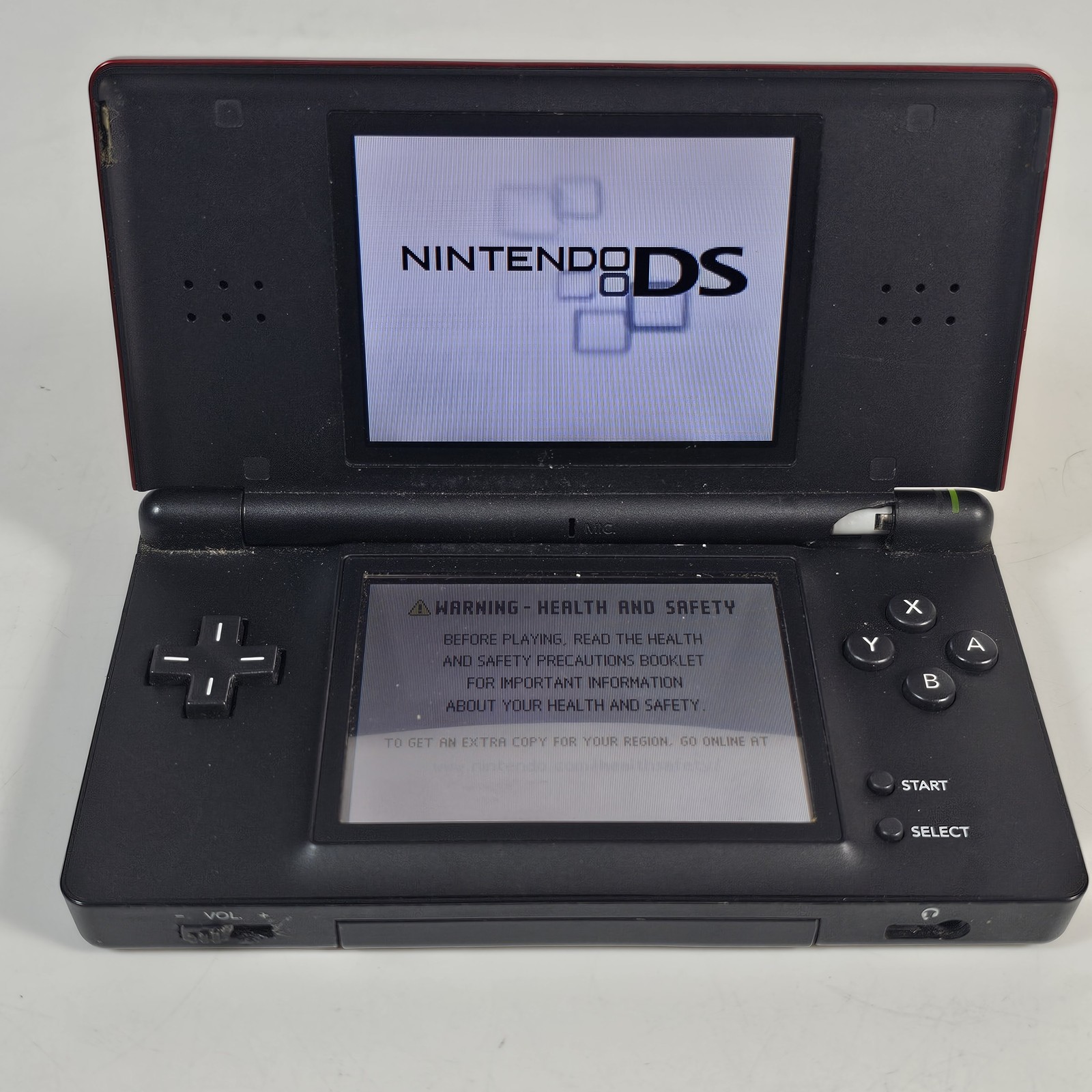 Nintendo DS Lite Handheld Console USG-001 Crimson Red with Charger (Read)
