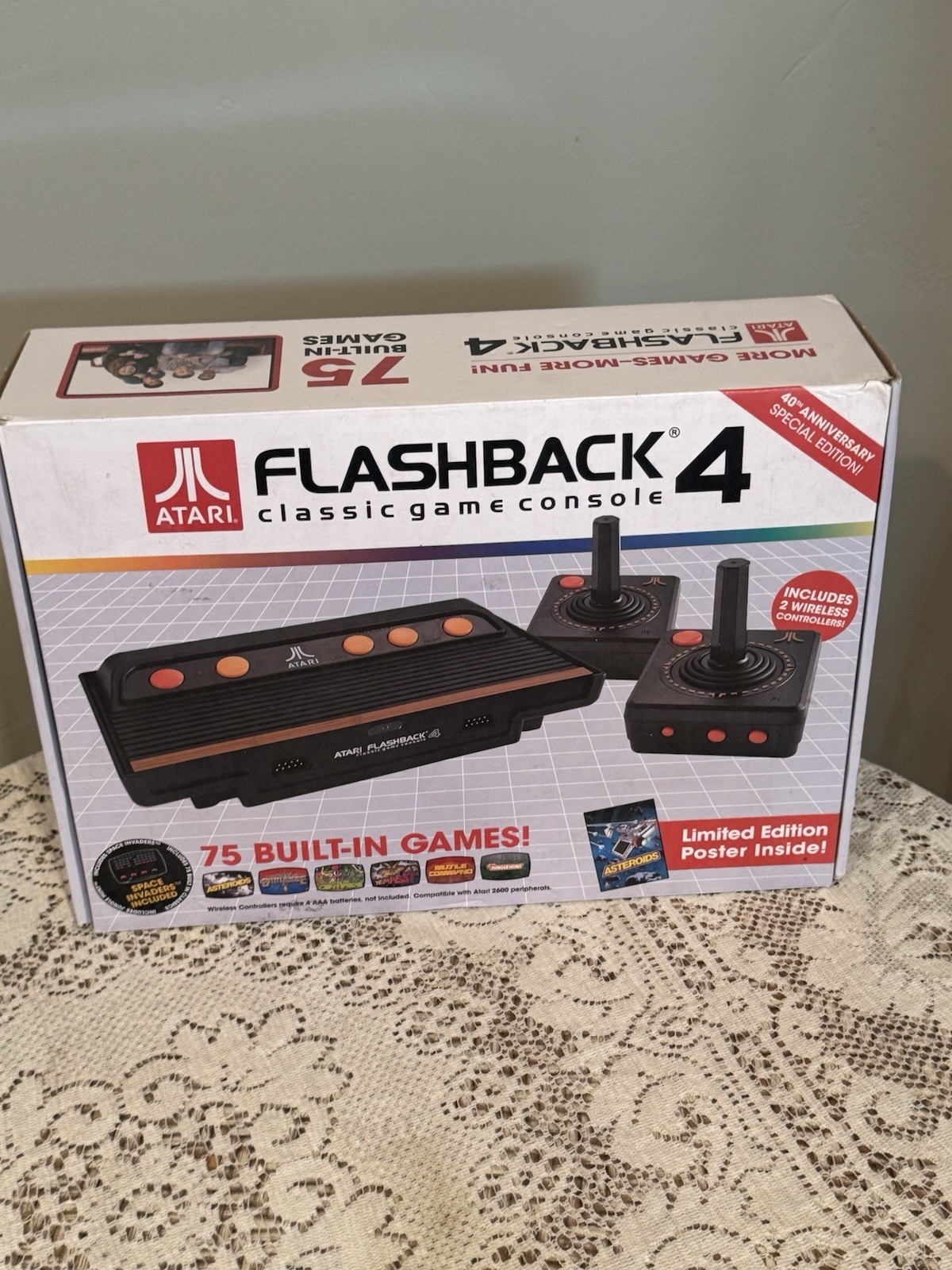 Atari Flashback 4 Console 75 Games w/ Wireless Controllers CIB
