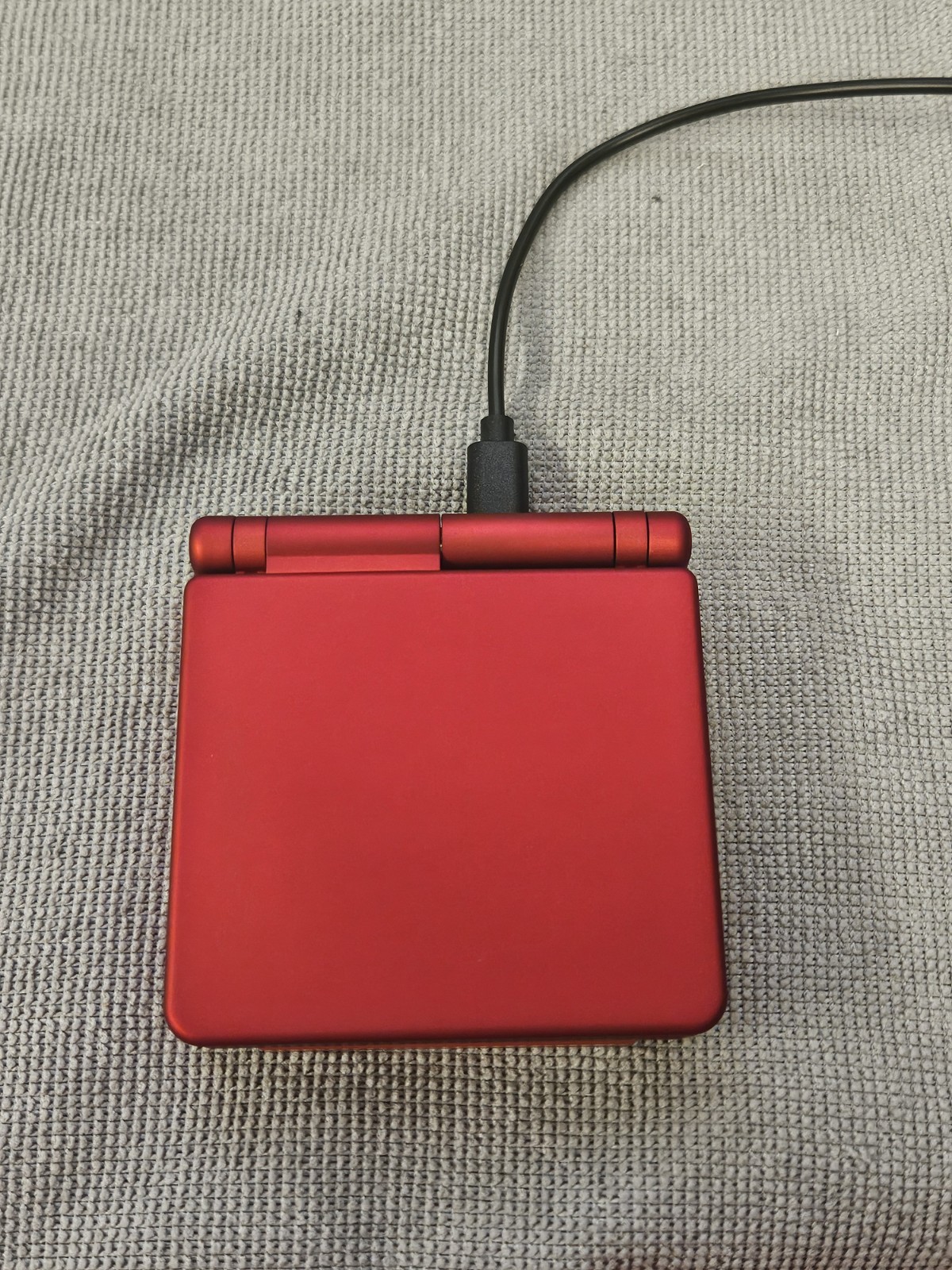 GBA SP – Hispeedido IPS – USB-C Charge – eXtremeRate Scarlet Shell – New Battery
