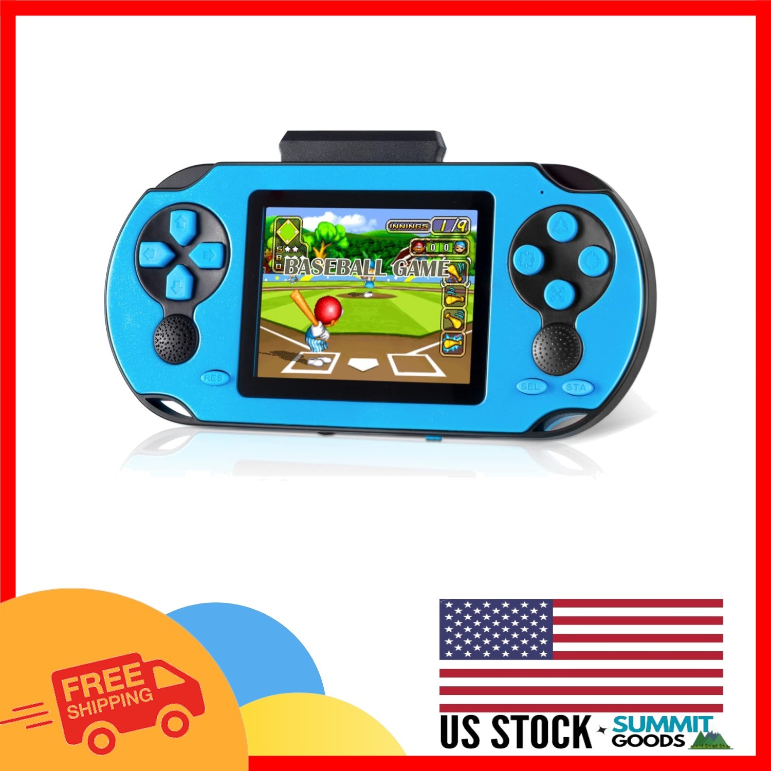 High-Definition Handheld Game Console with 3 Game Cartridges – Fun for All Ages