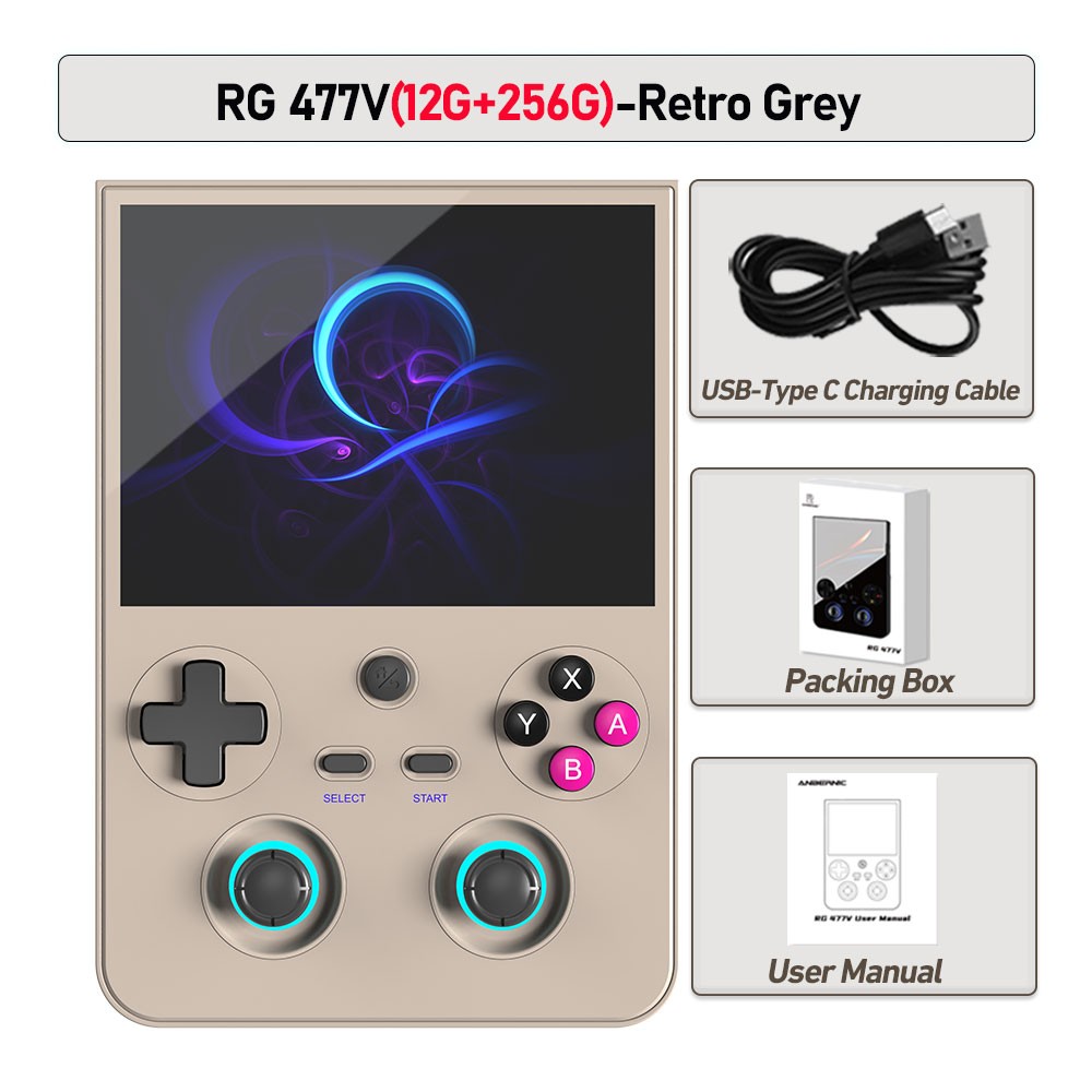 ANBERNIC RG477V Handheld Game Console 4.7-inch D8300 RG 477V Android14 5500mAh