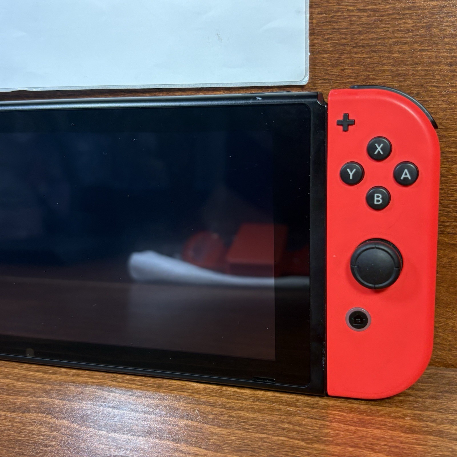 Nintendo Switch with Neon Red Joy-Cons | Works Perfectly | New Red Grip Included