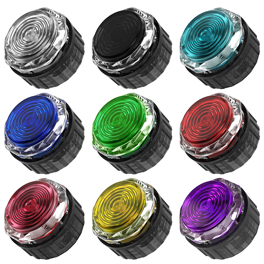 Gamerfinger HBFS-30-G3-Screw Crystal (30mm) Cherry MX Silver Switch Push Button