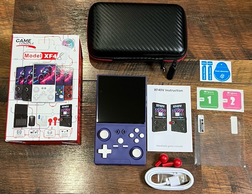 XF40V Retro Handheld Game Console, Retro Gaming Console 4.0” IPS Screen Linu…