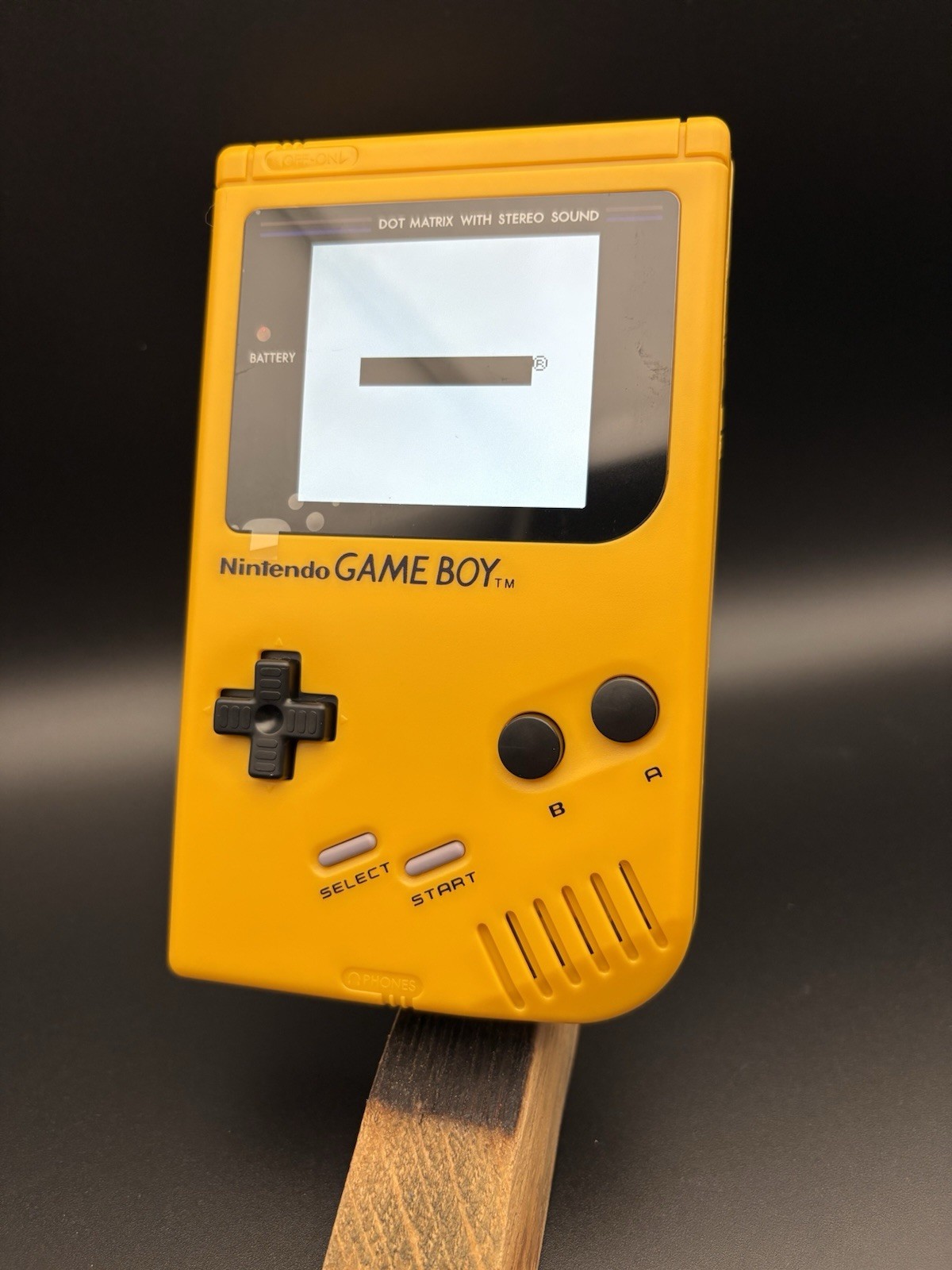Yellow Original Gameboy DMG-01 With Backlit Laminated Glass IPS Screen