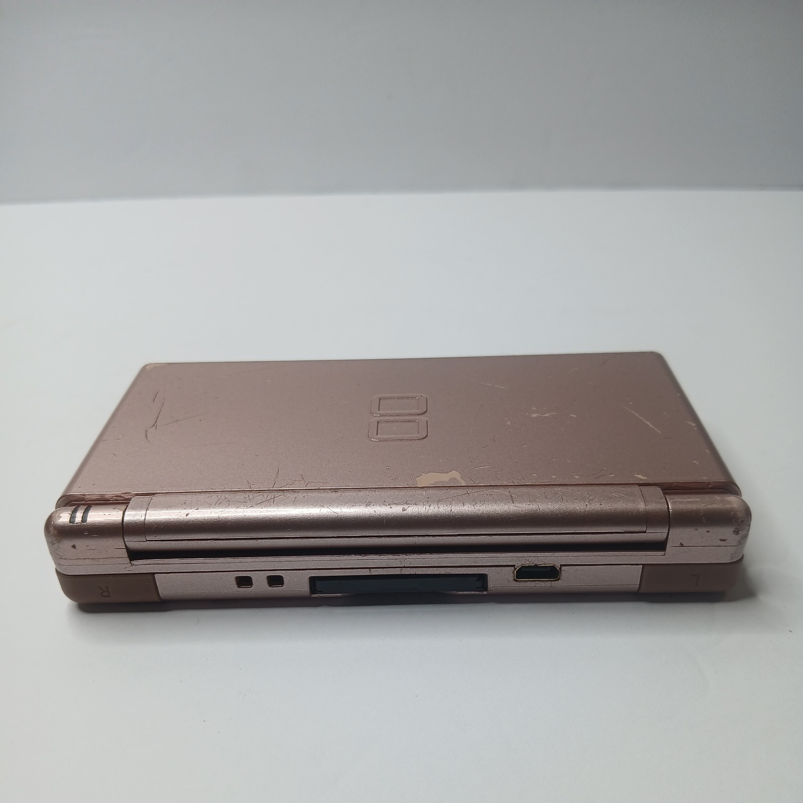 Nintendo DS Lite Metallic Rose Pink Tested Working W/ Charger No Stylus