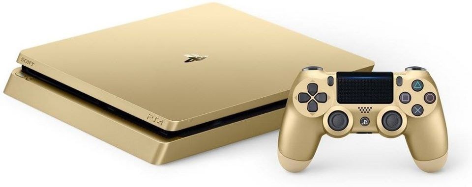 Sony 3002191 PlayStation 4 Slim Limited Edition 1TB Gaming Console – Gold