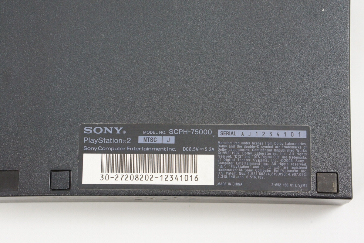 PS2 Slim Console System Black SCPH-75000 CB Game -NTSC-J- Playstation 2 SONY 101