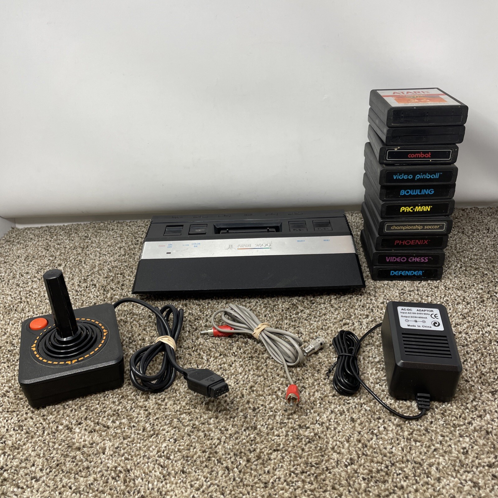 Atari 2600 Junior Jr Console System Bundle 10 Games Tested