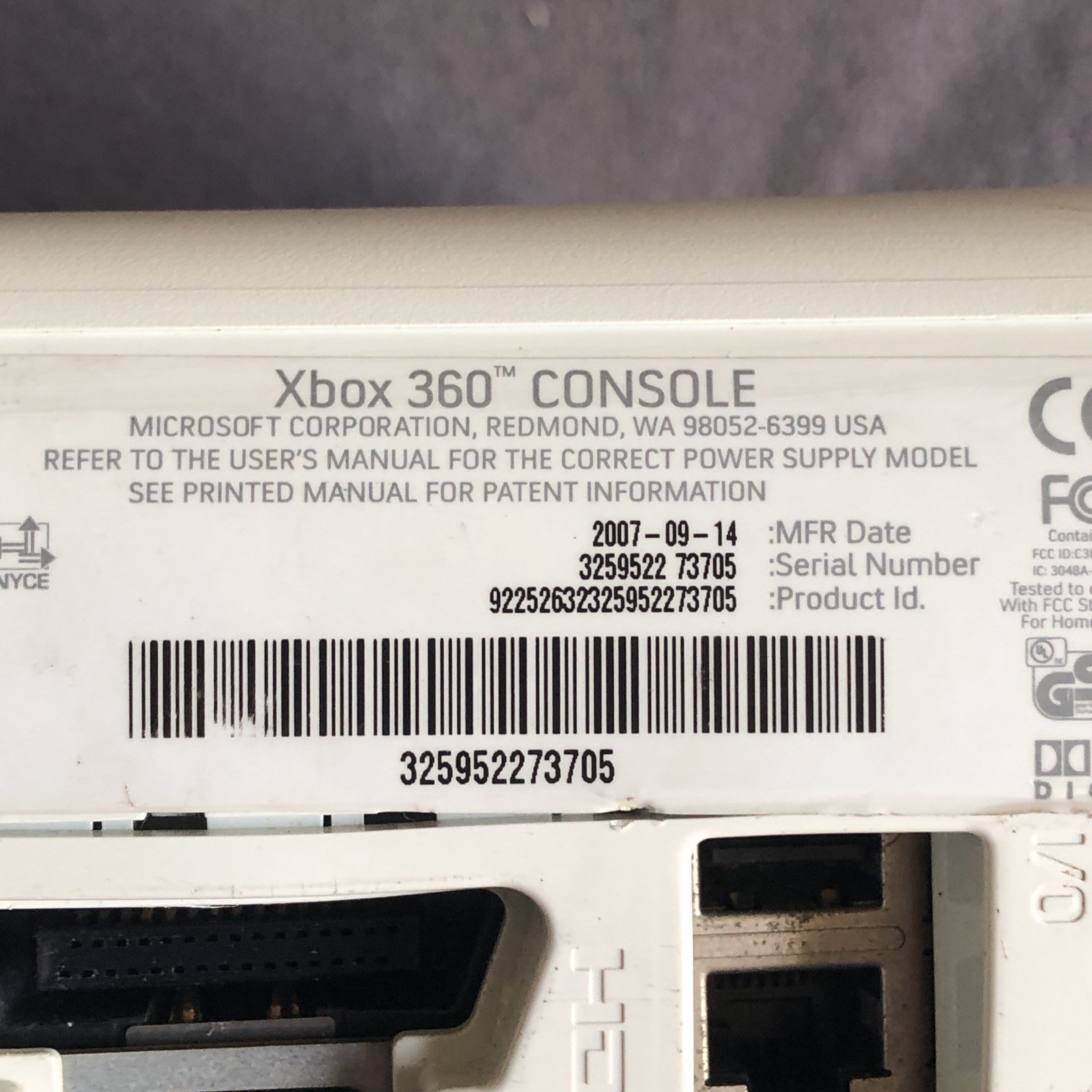 Microsoft Xbox 360 Pro Console 60GB Early Falcon NXE Dash – OVERHEATS