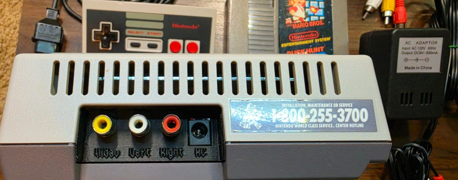 Nintendo NES Top Loader Console with A/V Mod & Recap – Super Mario Bros 1 & 3