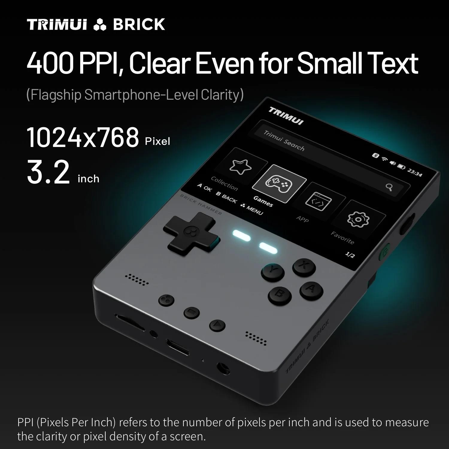 Trimui Brick + Hammer Retro Handheld Video Game Console + 128GB Card + Knulli UK