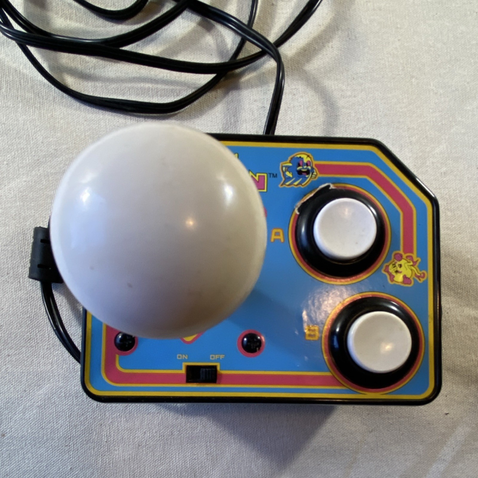 Namco Ms. Pac-Man Plug & Play Microconsole Joystick Composite RCA