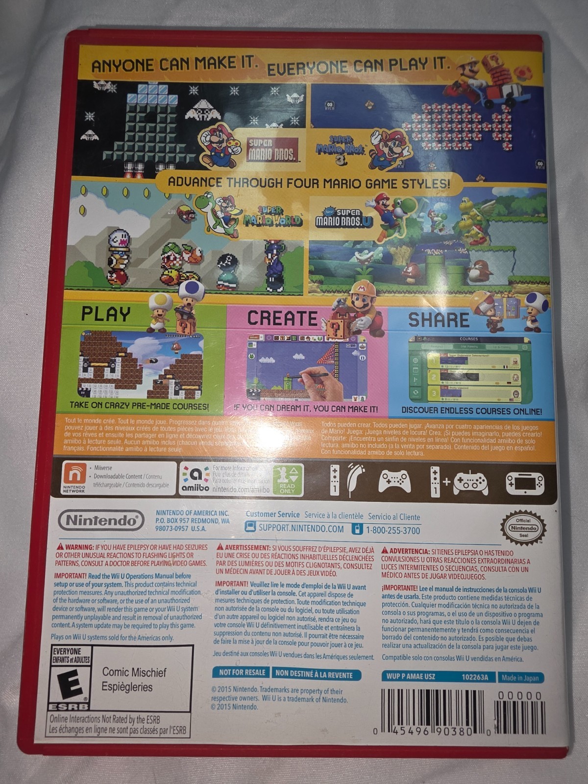 Nintendo Wii U 32GB Black Deluxe Console Bundle – 5 Games & Wii Fit Bundle -READ