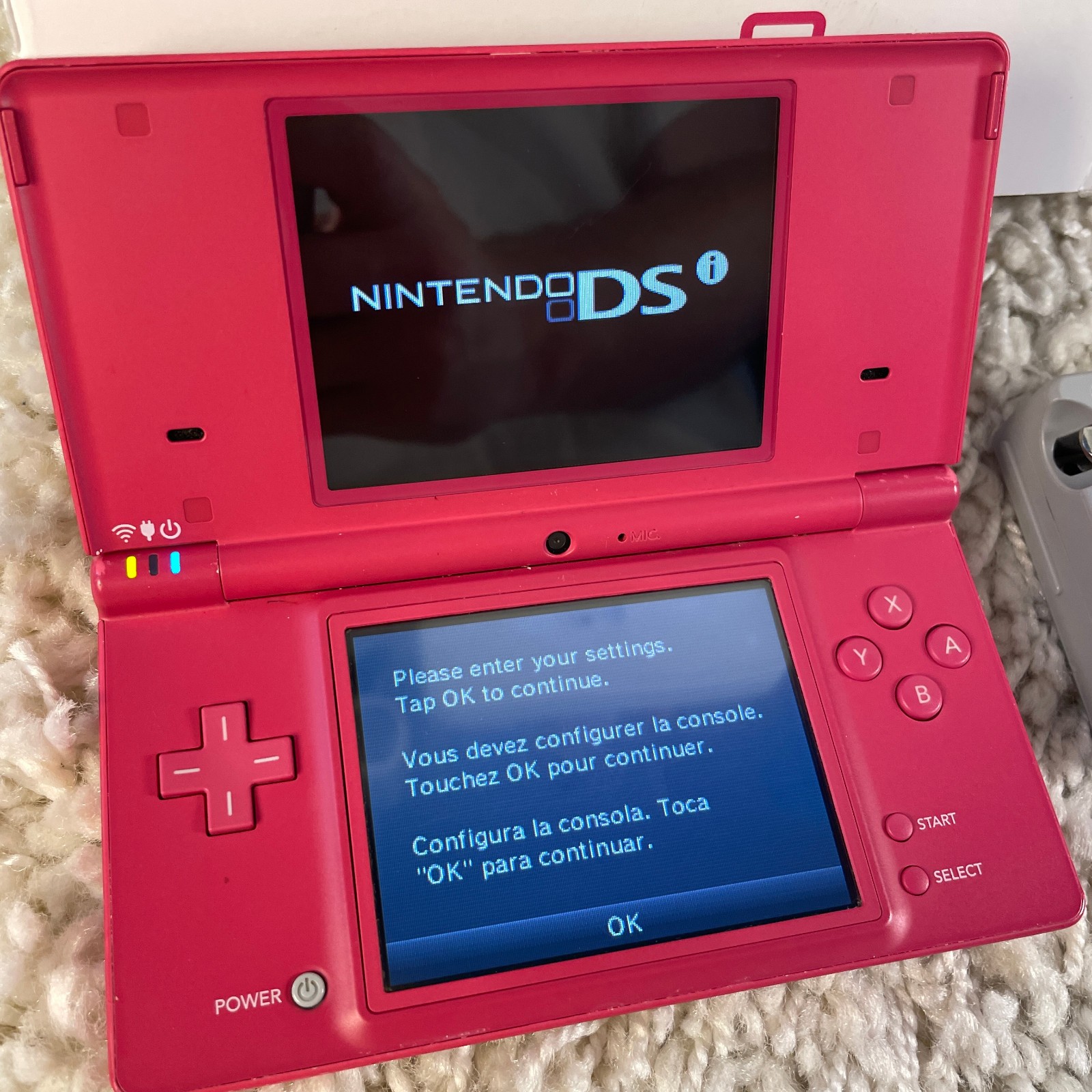 Nintendo DSi Pink Handheld Console System TWL-001 Complete in Box CIB Works