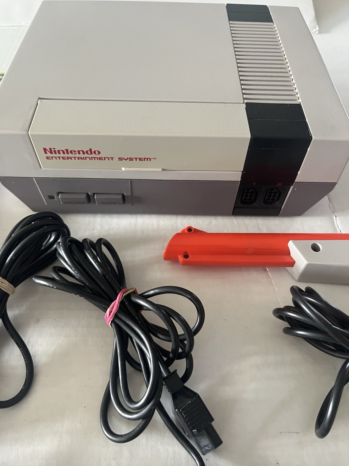 Nintendo NES Console Bundle with Super Mario Bros 1 2 3 and 2 Controllers Zapper