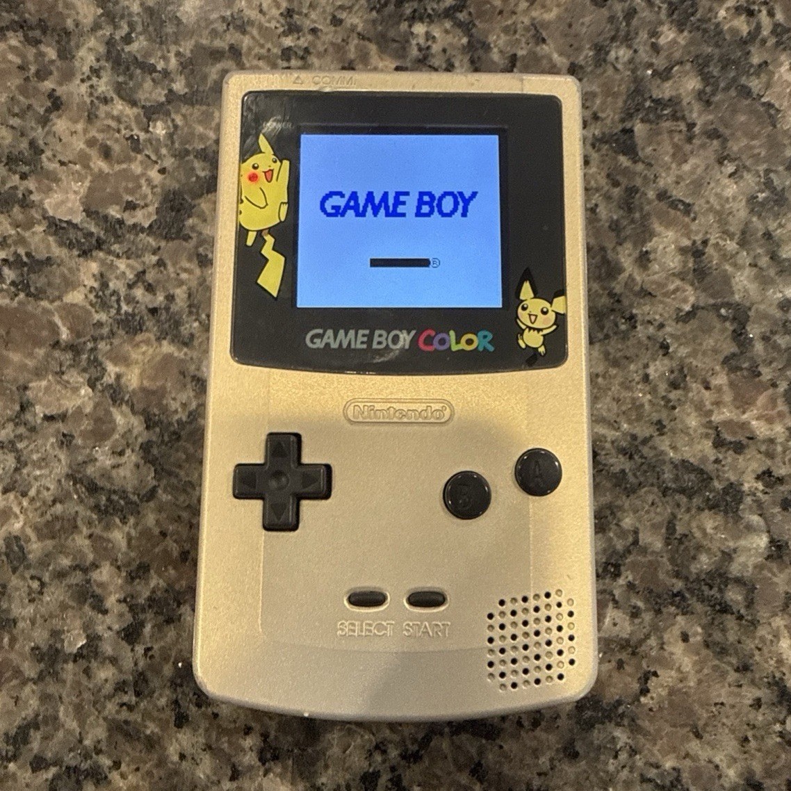Nintendo Game Boy Color Pokemon Edition Gold Black with back light screen