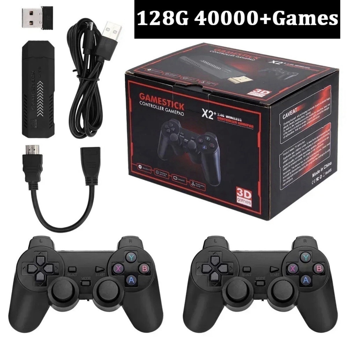 3D HD Retro Video Game Console Wireless Controller TV 50 Emulator For PS1/N64/DC