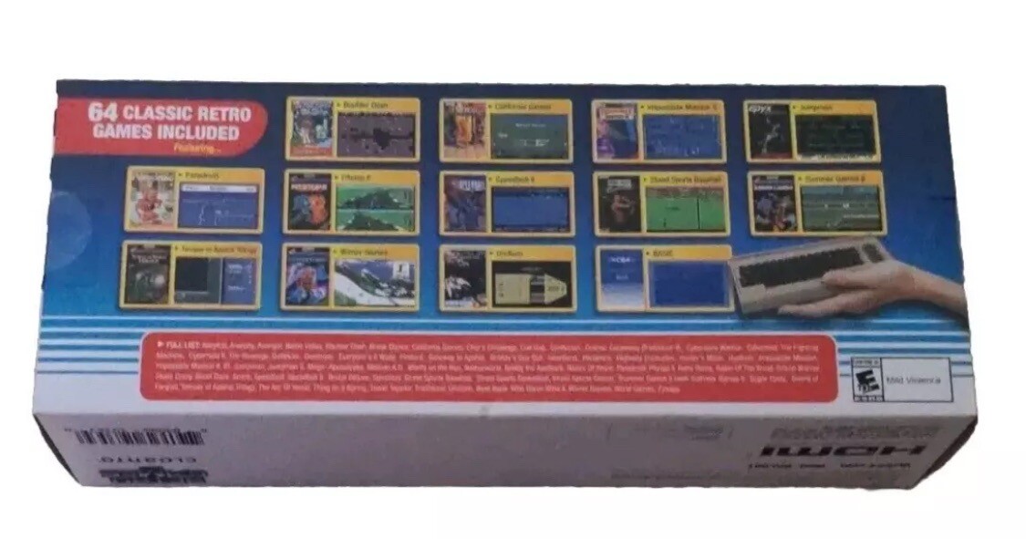 NEW C64 Mini HD Console Preloaded With 64 Built-in Games + Joystick Retro