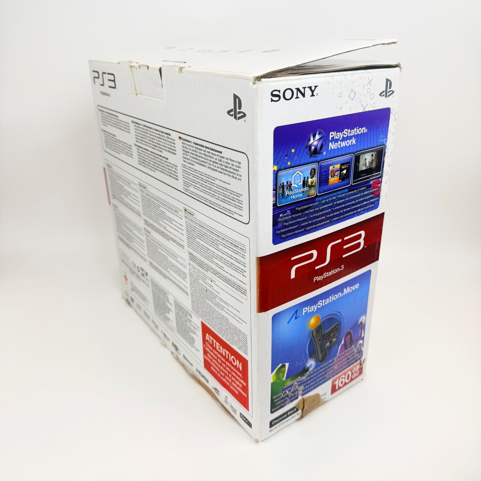SONY PS3 SLIM 160GB CECH3004A CONSOLE 💎 +CONTROLLER BOX AND CABLES -HEAD🎁