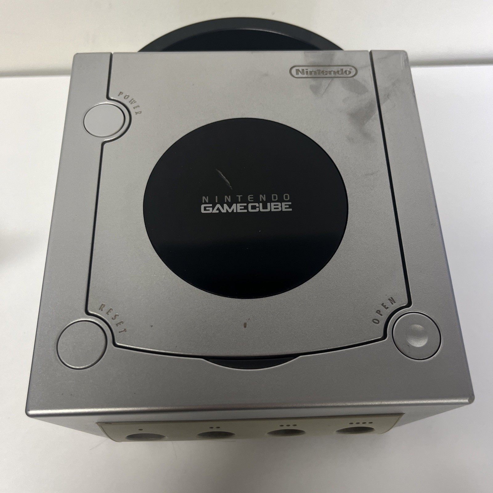 Nintendo GameCube Platinum Console Silver DOL-101 Tested with Power/AV Cords