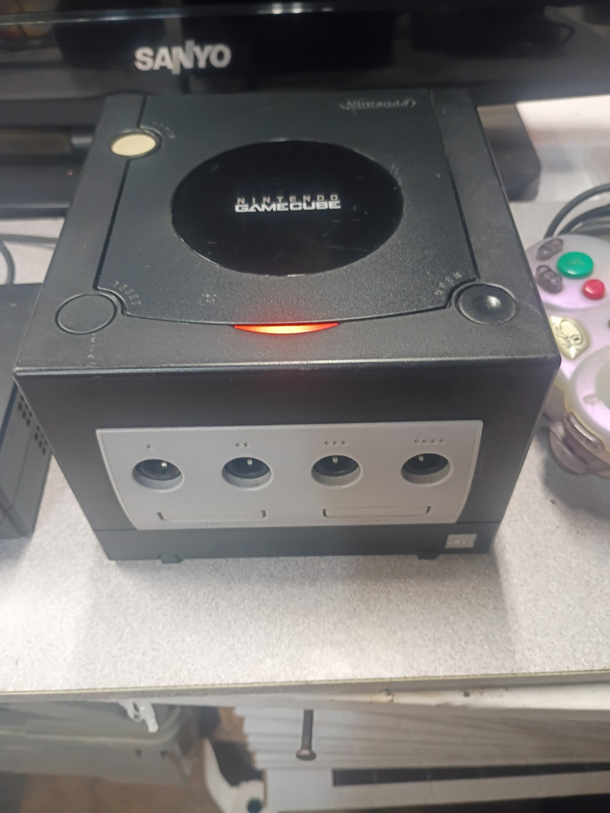 Nintendo GameCube Console (USA) Black Working W/Remote 1 Game & 16mb Memory Card