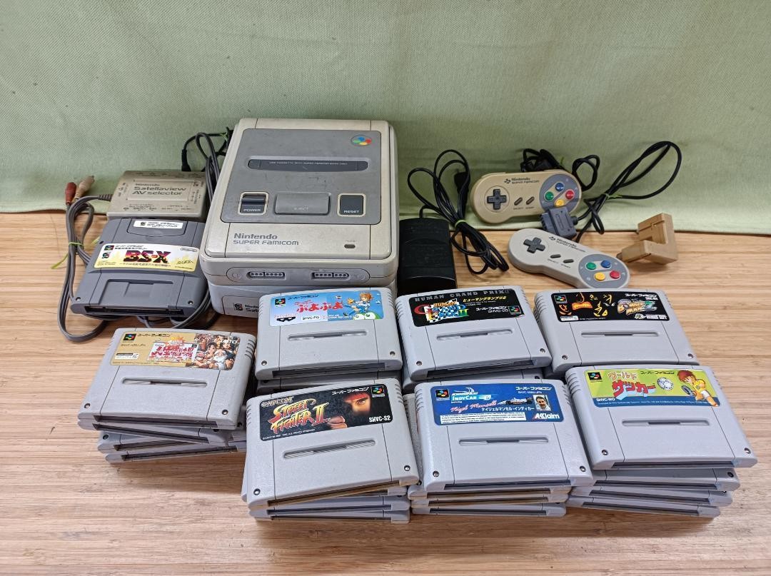 Nintendo Super Famicom Satellaview RS-X Set with 28 games operation confirmed