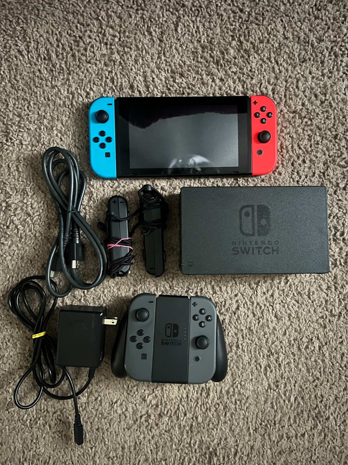 Great Used Condition! – Nintendo Switch 32GB Handheld Console – Neon Red/Blue