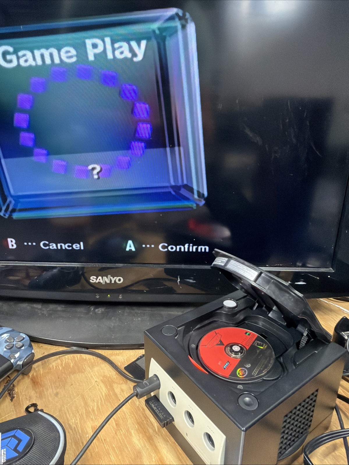 Nintendo GameCube Black Console Bundle W/ Cords & 30 Games. Tested Read Descript