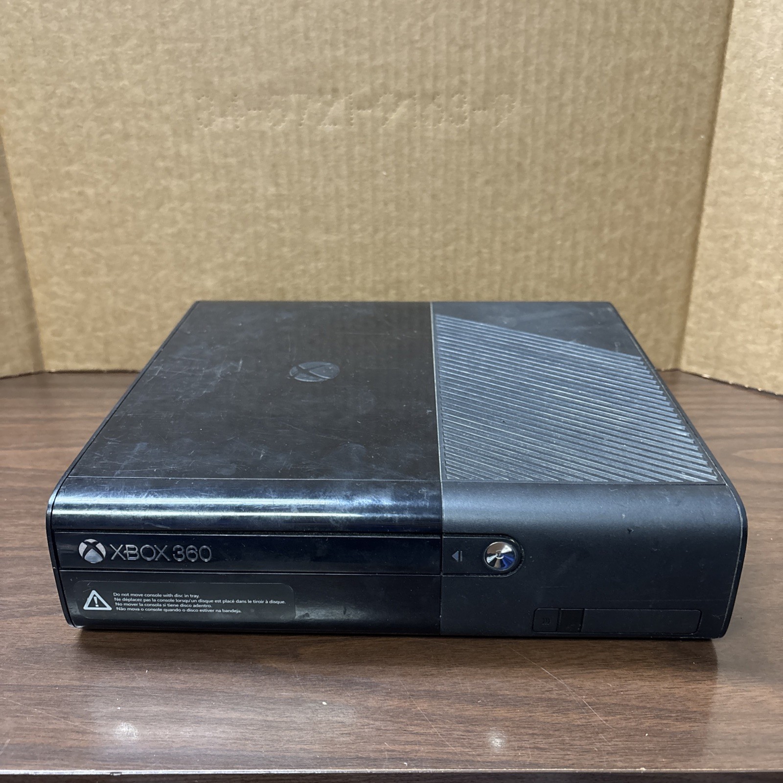 Microsoft Xbox 360 E Console 2013 Model Black Slim Untested As Is No Cords
