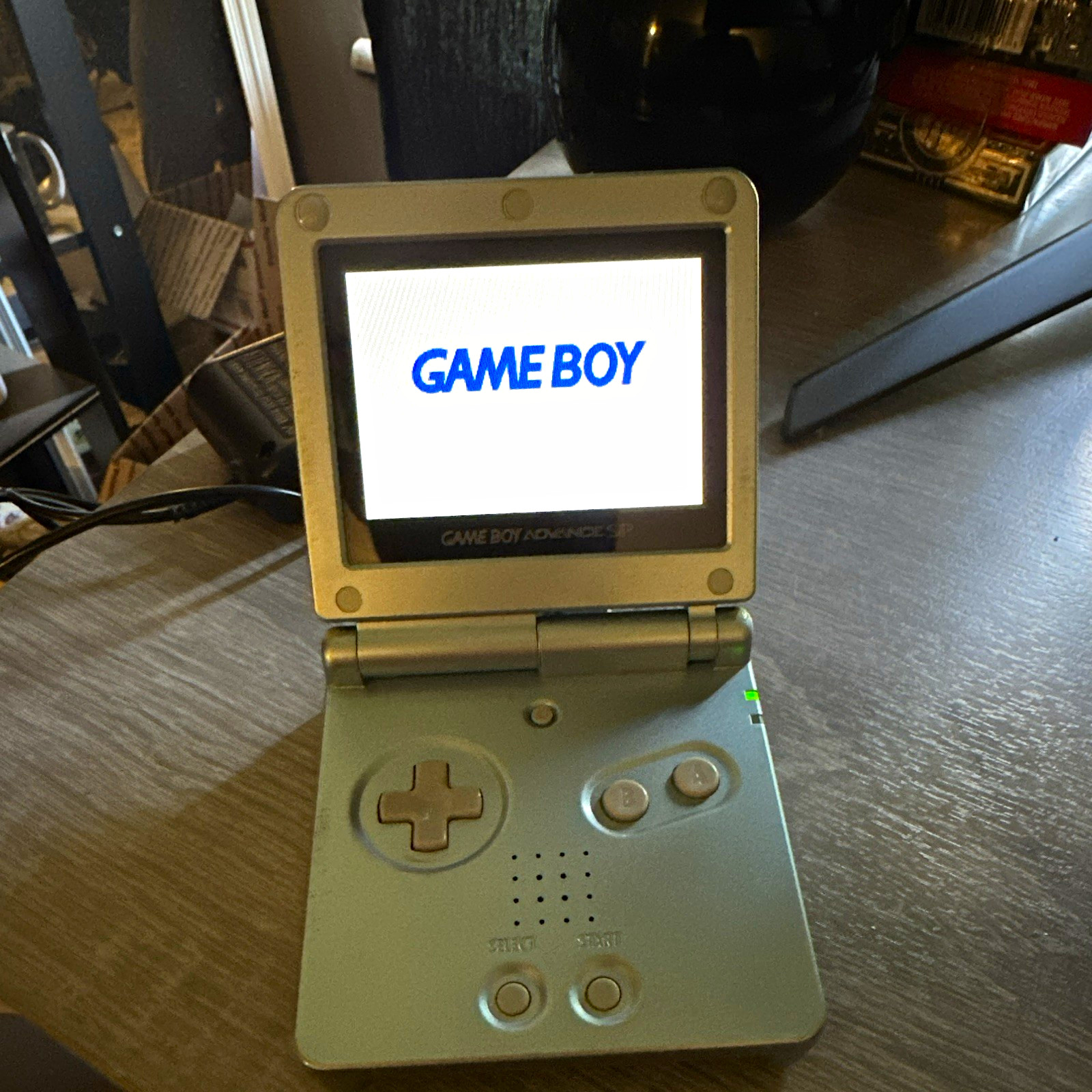 Nintendo Game Boy Advance SP AGS-101 Pearl Blue Handheld Console w/ Charger