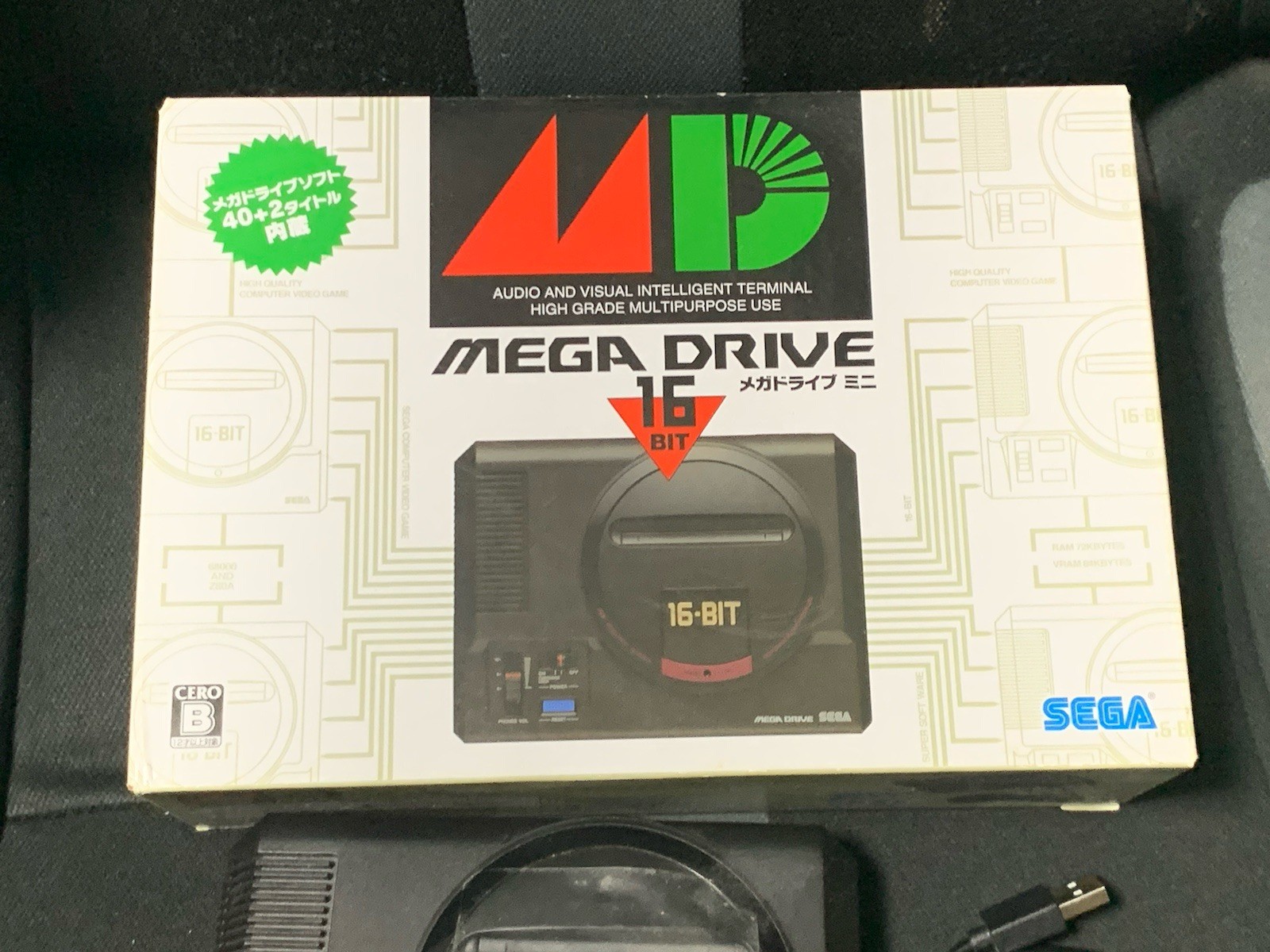 Mega Drive Mini SEGA Genesis Console Set box Controller manual Cable 42 Games