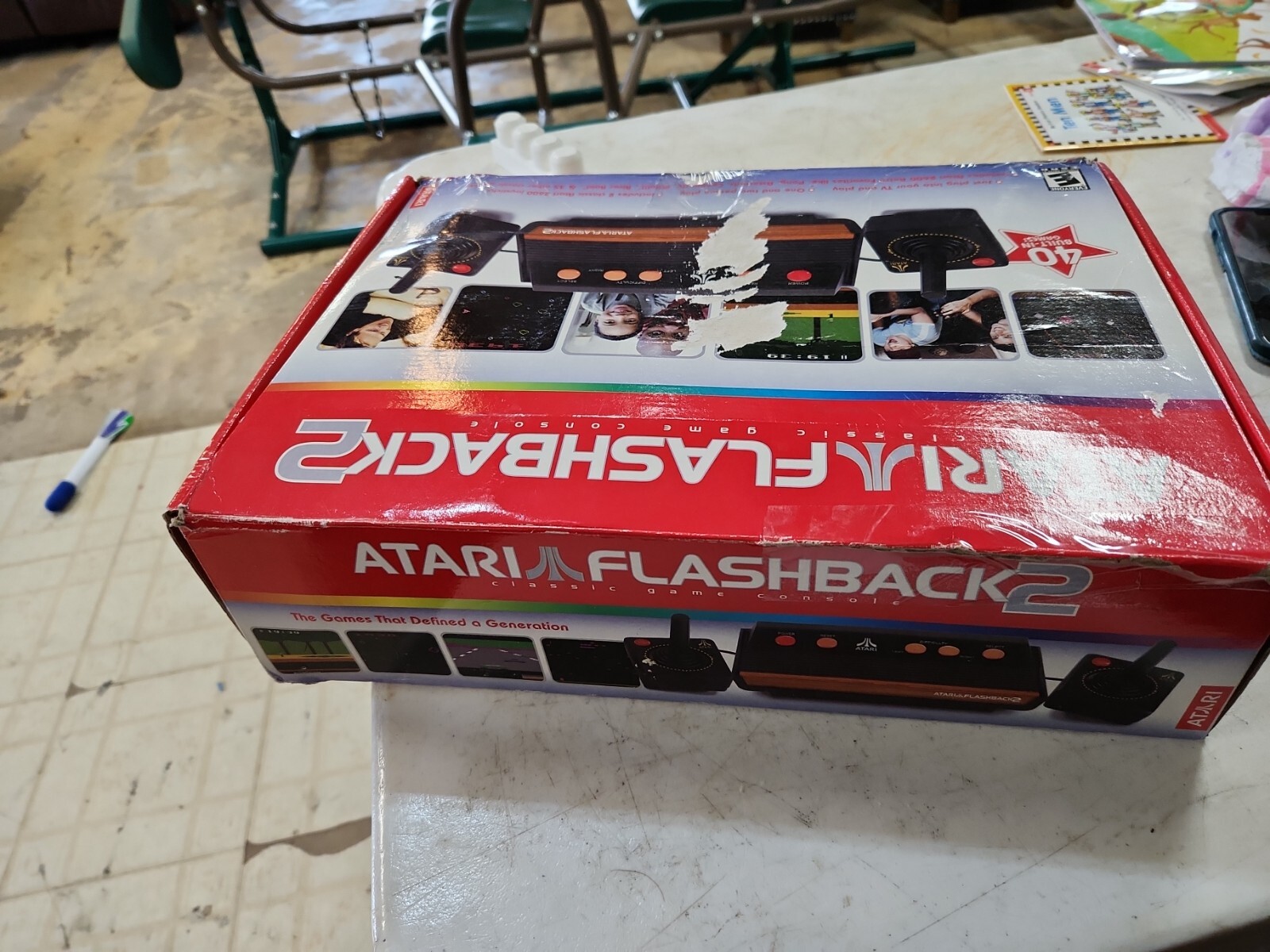 Atari Flashback 2 Classic Game Console 40 Built In Games 2 Controllers GUC