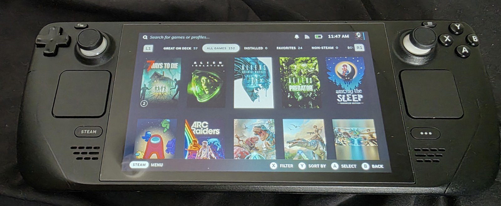 Valve LCD Steam Deck 1TB SSD, Handheld Gaming System, Black/Transparent Back
