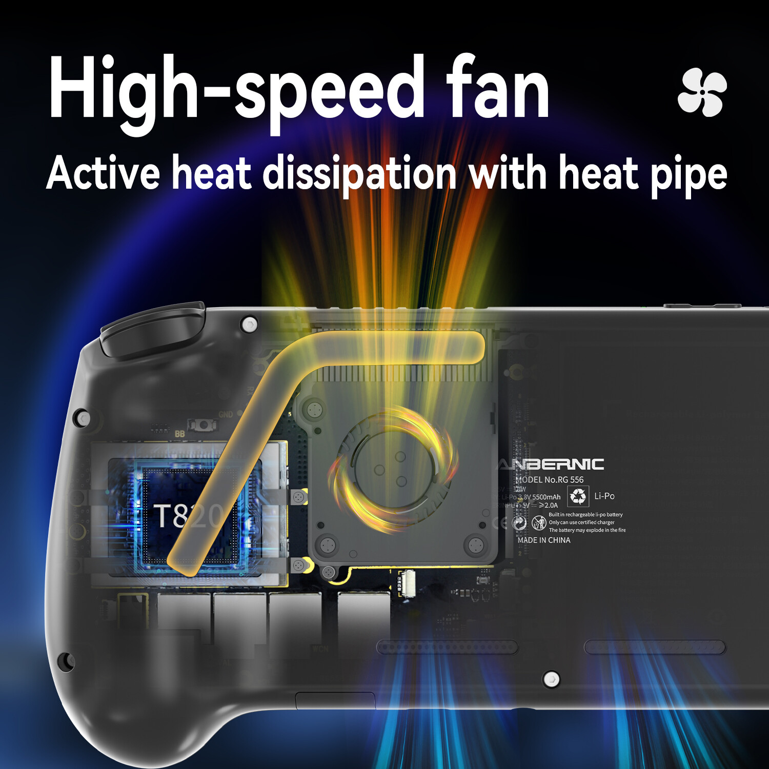 ANBERNIC RG556 5.5 inch Handheld Game Console nisoc T820 Android13 5500mAh Gifts