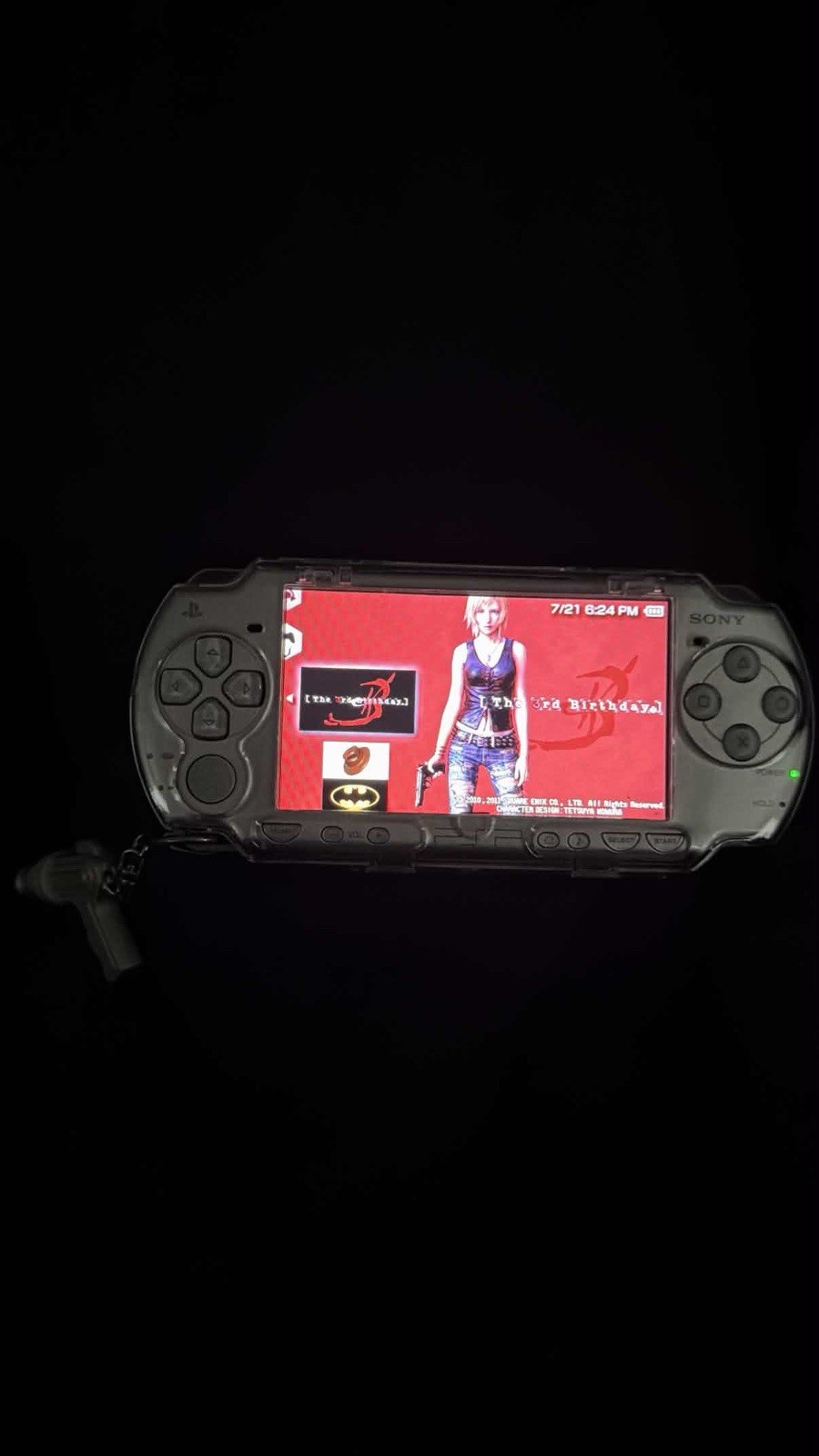 Sony PSP-2000 Silver Handheld Console w/ Clear Case, Fully moded
