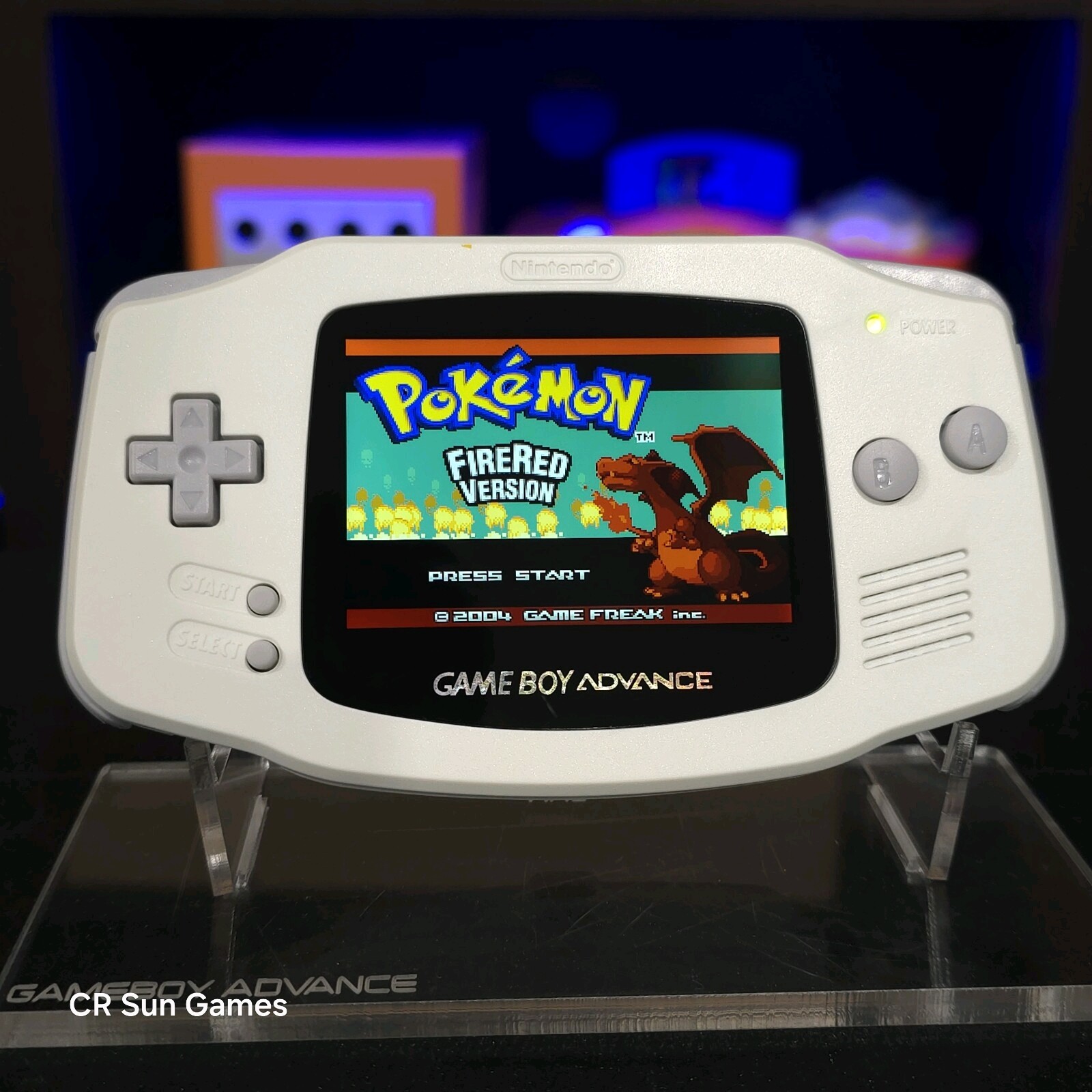 White Game Boy Advance GBA Console with iPS V5 Backlight Backlit LCD MOD Console